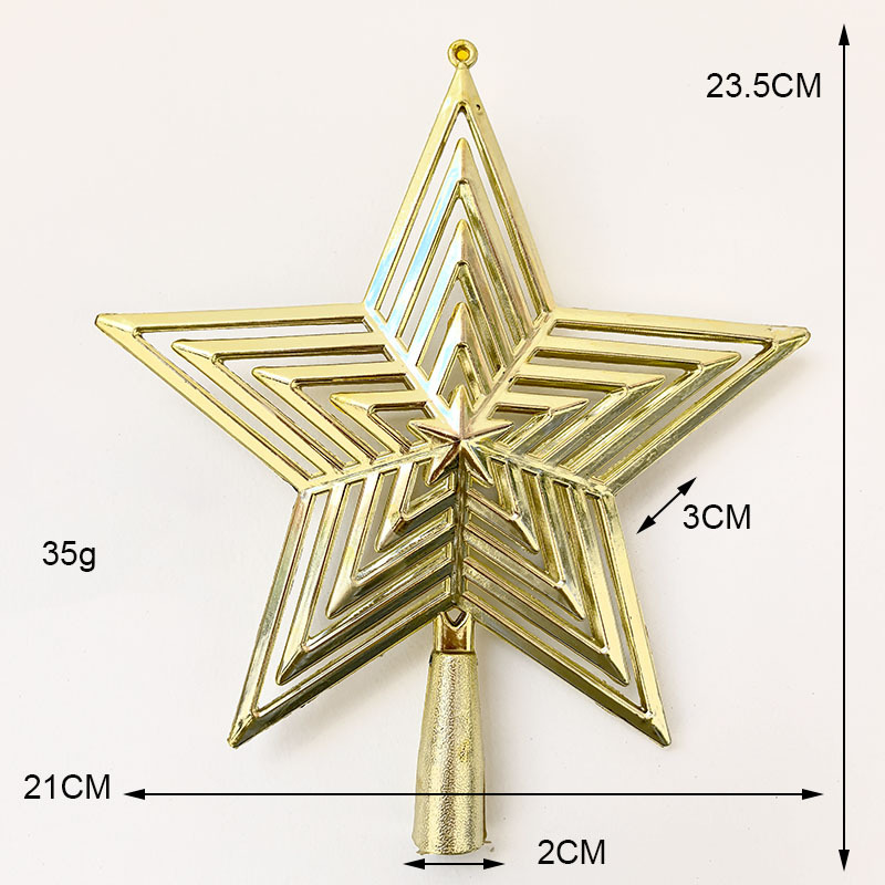 Decoraciones de Navidad Campana arco Santa Claus Árbol de Pino Estrella Superior del árbol de Navidad adornos