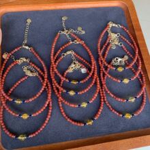 原创手工批发diy南红手链 搭配蜜蜡青金配饰 南红diy手链女款百搭