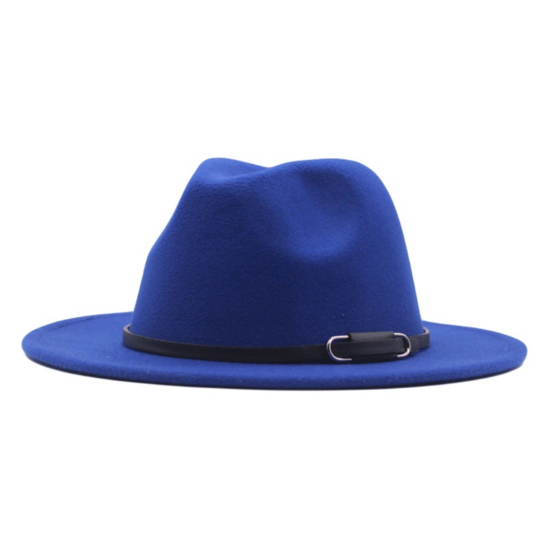 Nueva moda coreana elegante sombrero de jazz primavera / otoño / invierno cinturón de lana casual de moda gran gorra de dama