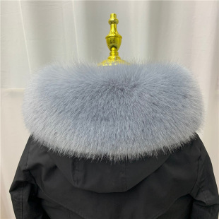 2021 autumn and winter fashion faux fur hat collar star style faux fox fur big fur collar faux raccoon fur collar warm collar