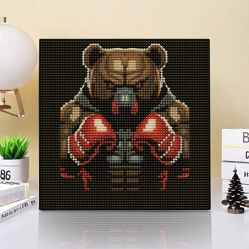 Dibujo adhesivo de diamantes de dibujos animados con marco de fotos Diamante de punto hecho a mano para niños fabricante de pintura de diamantes de bricolaje Kulomic Mario