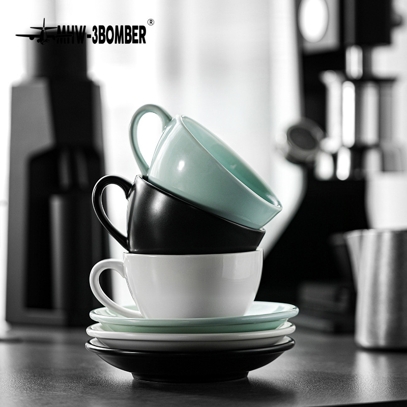 Bomber Latte Cup Coffee Cup Home Commercial Italian Latte Cup Coffee Cappuccino Ceramic Cup Saucer 280ml Bomber Latte Cup Coffee Cup Home Commercial Italian Latte Cup Coffee Cappuccino Ceramic Cup Saucer 280ml