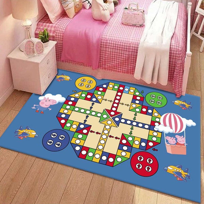 Los niños transfronterizos que se arrastran alfombra escena de tráfico de la ciudad mapa manta de juguete camino pista estacionamiento alfombra de piso