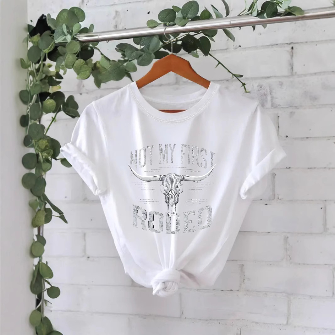 Amazon eBay new fashion short sleeve RODEO summer European and American trend women's cotton T-shirt women's top in stock