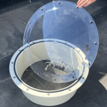噴淋塔觀察窗配件檢查口PC透明蓋視窗口法蘭人孔 DN400 DN500