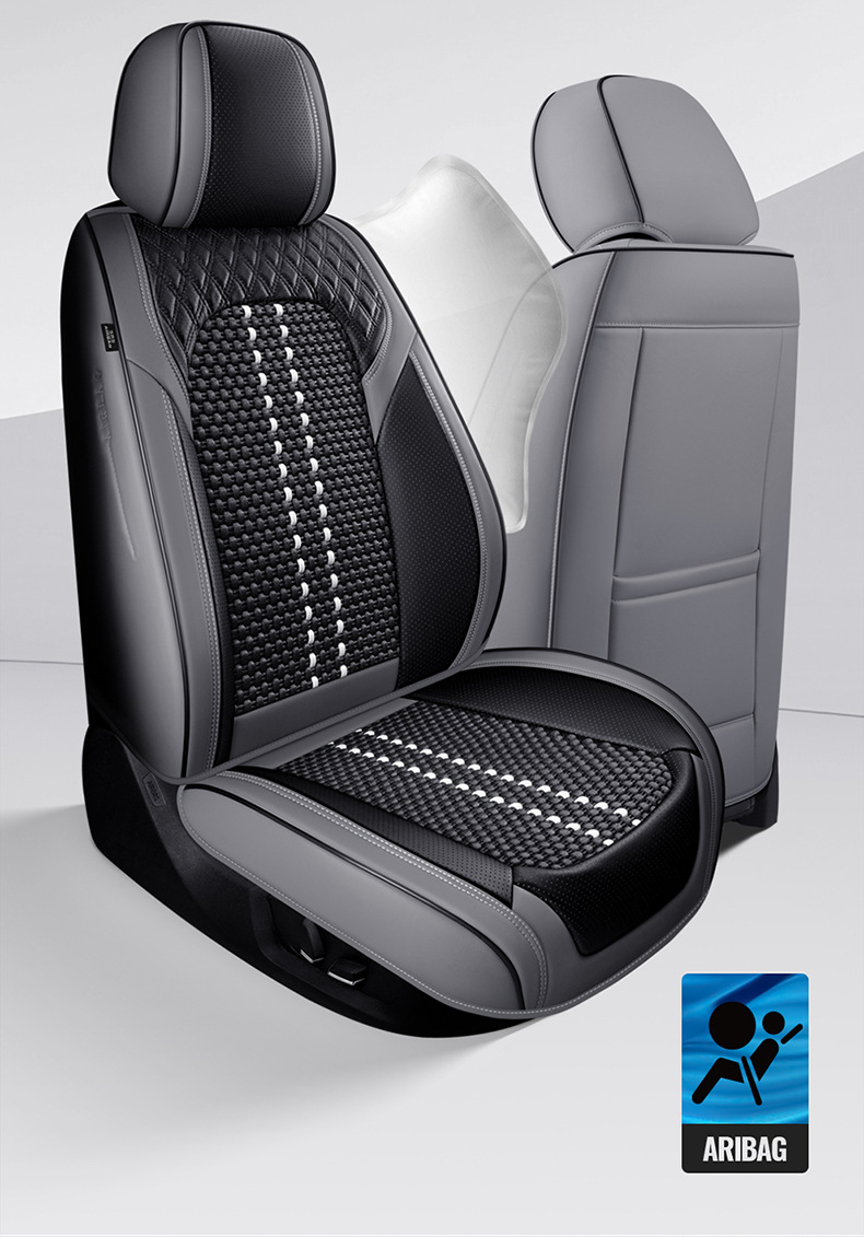 Wow Custom-Made Nappa Leather Diamond-Shaped Seat Cover Ice Silk All-Season Universal Car Five-Seater Seat Cushion Full Surround Seat Cover
