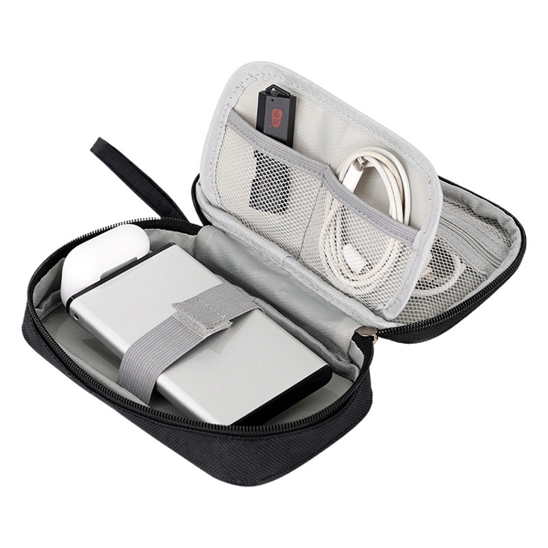 Beilian mano bolsa de almacenamiento de cable de datos de mano transfronterizo teléfono móvil banco de almacenamiento bolsa de almacenamiento anticolisión auriculares bolsa de almacenamiento al por mayor