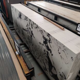 Big Flower White Baogeli White 15 Thickness Cabinet Table Top Processing Balcony Lavatory Sideboard Cabinet Background Wall Production