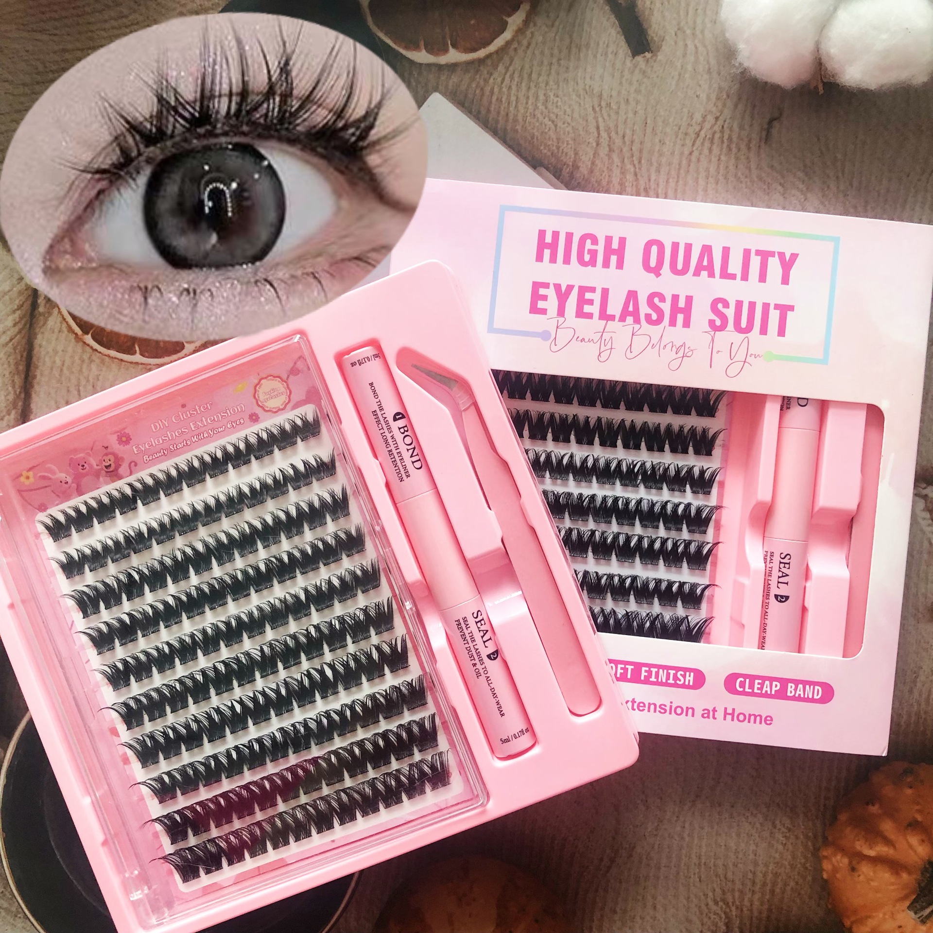 Conjunto de pestañas falsas transfronterizas de gran capacidad serie WM de cómics europeos y estadounidenses, ojos mixtos de barbie caliente, pestañas densas y esponjosas