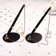 现货批发创意链条酒店银行台笔商务办公礼品金属签字笔广告中性笔