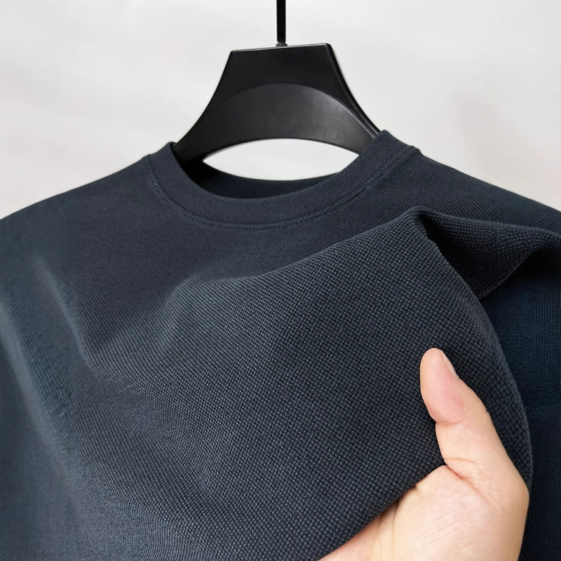 High-End Dove Velvet Retro Bottoming Shirt Men's Round Neck Autumn and Winter Long-Sleeved T-Shirt Men's Sweatshirt Trendy Brand Warm Top