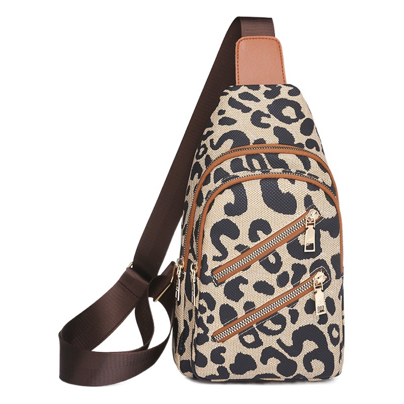 Venta al por mayor bolso de hombro retro con estampado de leopardo 2024 nuevo versátil ligero de doble uso de las mujeres bolsa de viaje bolsa de mensajero impermeable