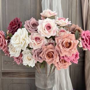 3 Cabcabico Rose front Main wedding car simulation flower wedding flower wall flower wall flower arrangement home decorative flower ornaments
