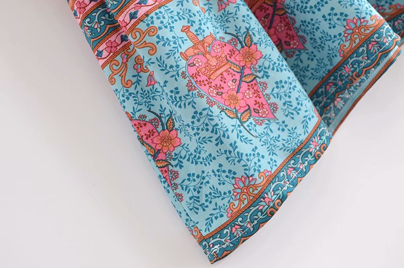 2021 Early Autumn New European And American Fashion Women's Bohemian Resort Style Rayon Printed Long Skirt_ecoleips.com