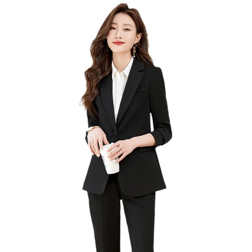 Interview formal wear women's suit college student national examination civil servant work clothes career 2024 spring and autumn black suit jacket