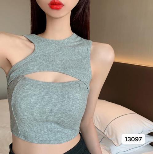 Korean hot girl bottoming fake two-piece camisole women's summer hollow sexy I-shaped chic niche short top