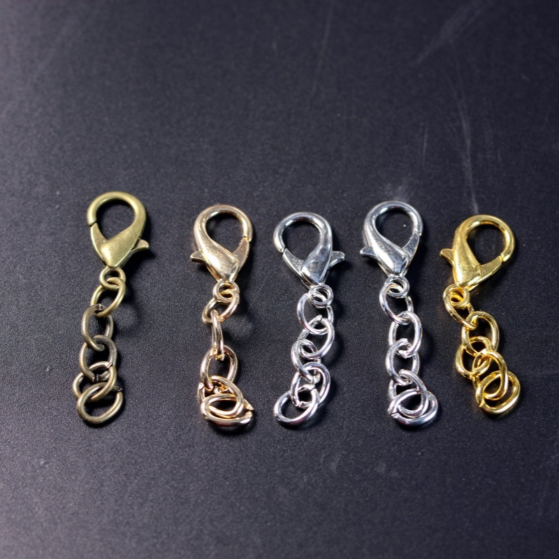 DIY ジュエリーアクセサリーロブスタークラスプ 4 セクションチェーン O 字型チェーンおもちゃブレスレットキーホルダーハンギングチェーンメーカー在庫卸売|undefined