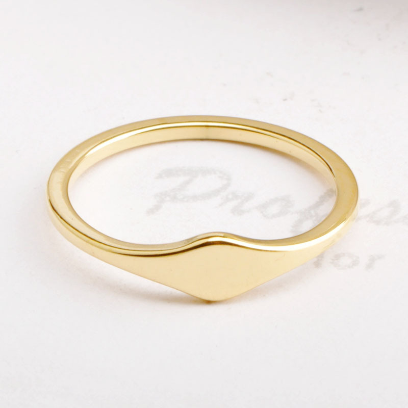 Titanium Steel 18K Gold Plated Simple Style Plating Geometric Rings display picture 1