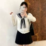 秋款大码薄款海军领开衫