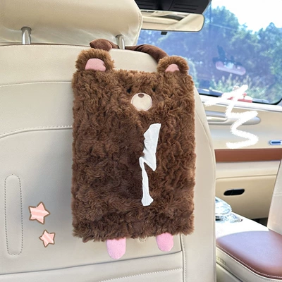 Box Cute Plush Car Tissue Car tissue box/set