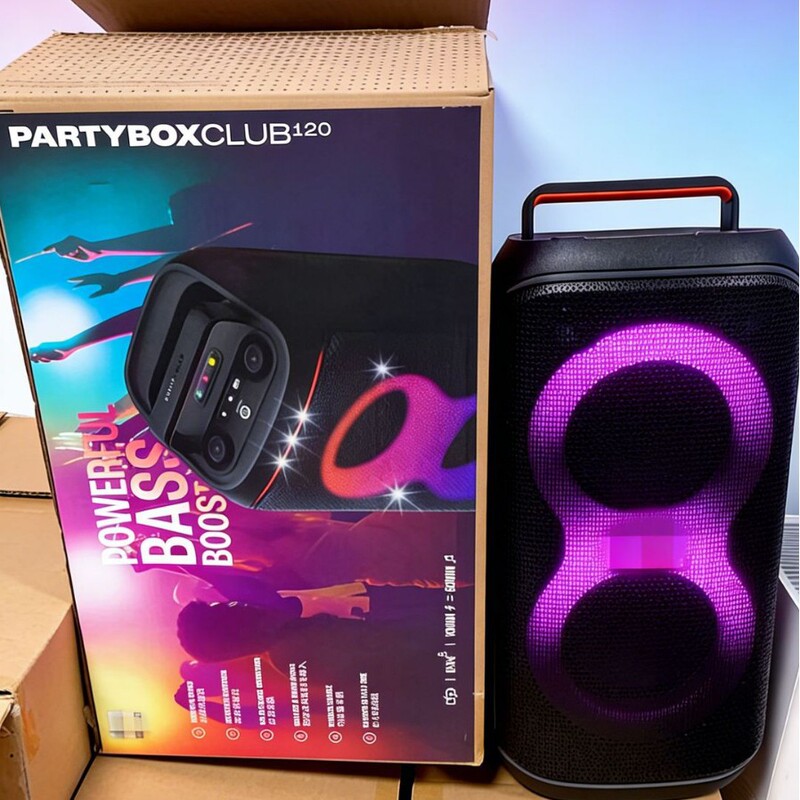 Cross-Border Applicable Partybox120 Outdoor Trolley Bluetooth Speaker Ktv Mobile High-Power Bass Speaker