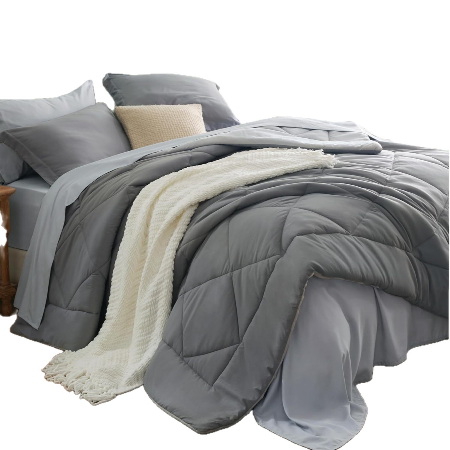 Transfronterizo Amazon Hot Sale Kit Comercio Exterior Tres piezas Set Europa y Estados Unidos Molas Pantalones Fuentes de cama de color sólido