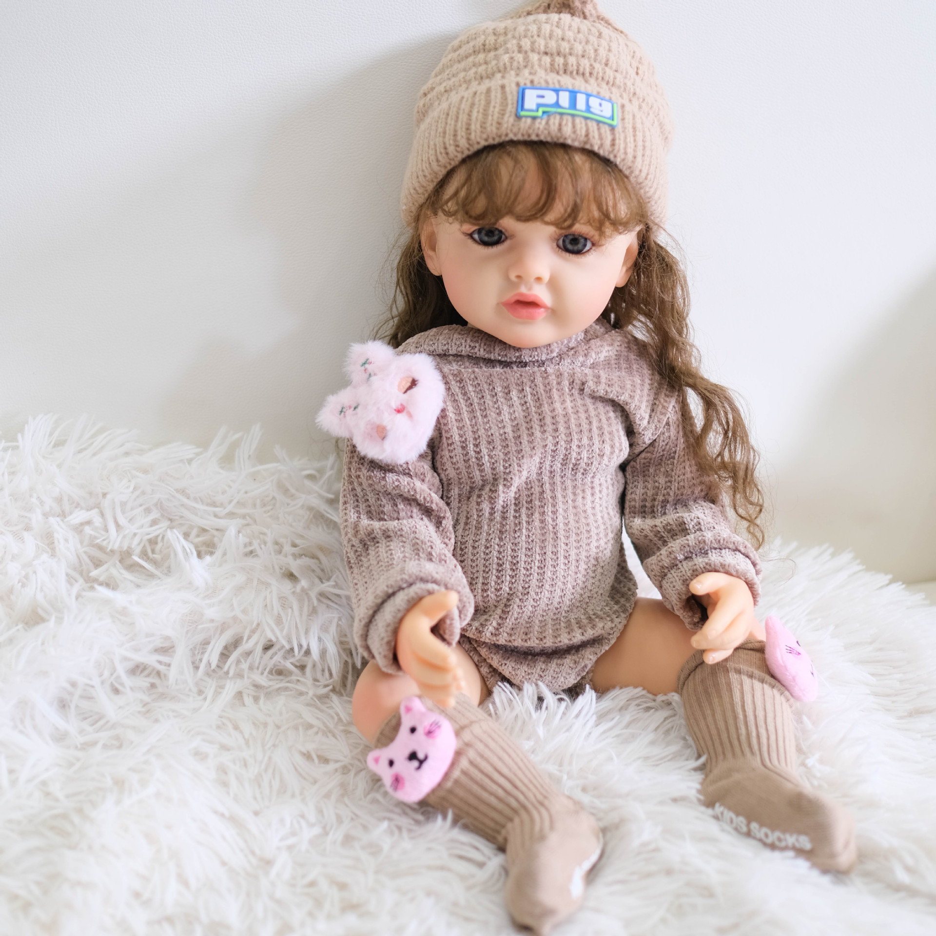 Muñeca Reborn Realista de Silicona Completa de 55 cm, NPK Original, Betty, Envío Directo Transfronterizo, Trasplante de Cabello Hecho a Mano