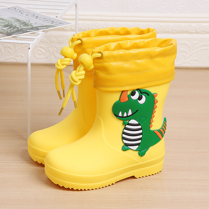 [탄성입안감-따뜻하고 탈부착 가능] 노란색 공룡