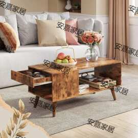 家用跨境桌外贸卧室落地轻电视柜简约小户型地小户奢茶几电视柜美