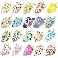 斜纹棉宠物狗狗三角巾系带式儿童口水巾婴儿宝宝头领巾独立袋装