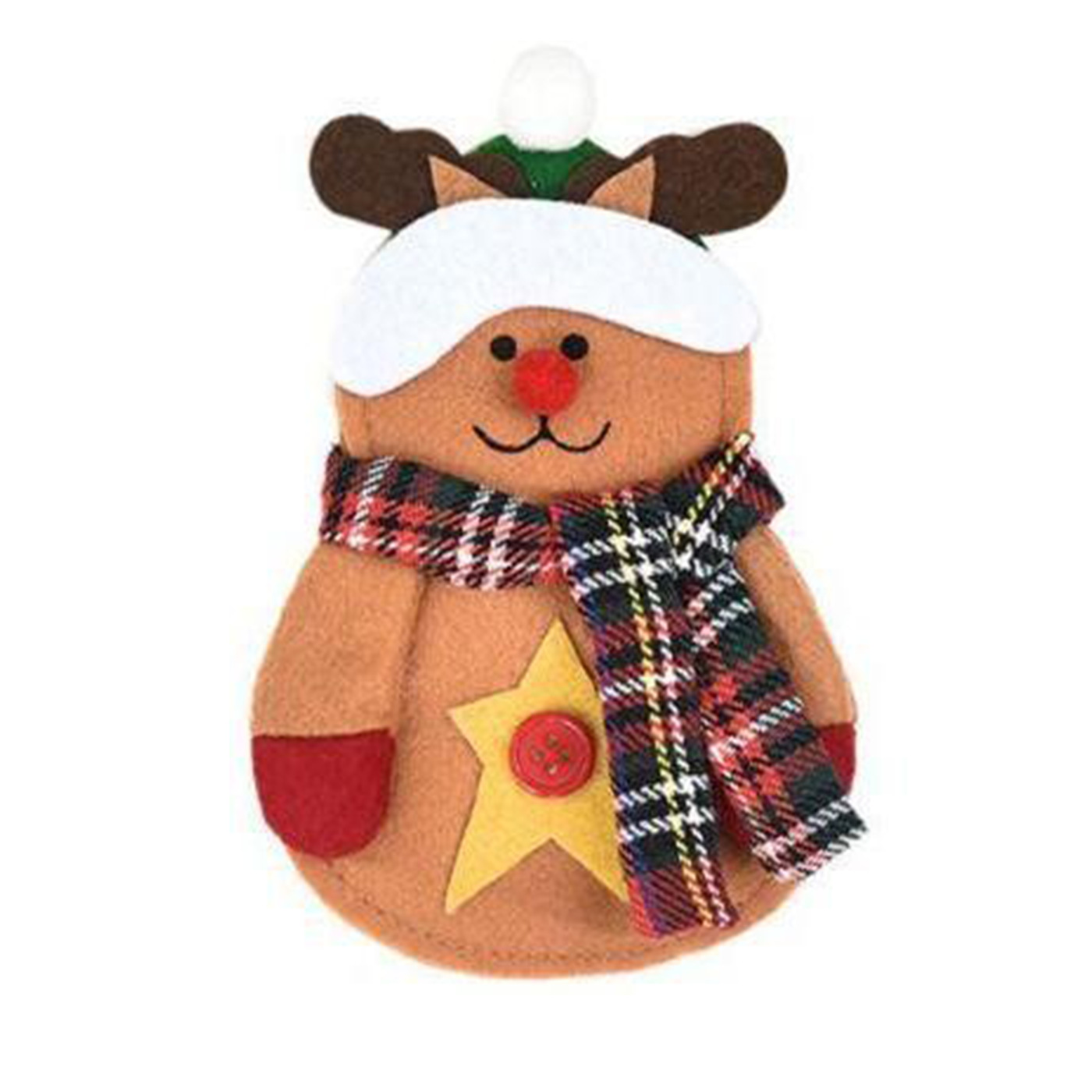 Decoración navideña Navidad creativa decoración de mesa navideña conjunto de vajilla navideña muñeco de nieve cuchillo y tenedor conjunto