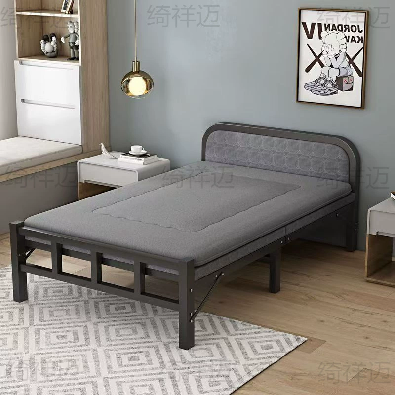 Складная кровать, односпальная кровать, домашняя портативная многофункциональная кресло-реклайнер, офисная простая кровать для обеденного перерыва, кровать для взрослых, походная кровать для сна