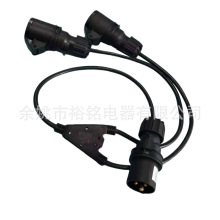 防水CEE工業插頭一分二CEE母頭工業接頭連接線設備公母頭對接線纜