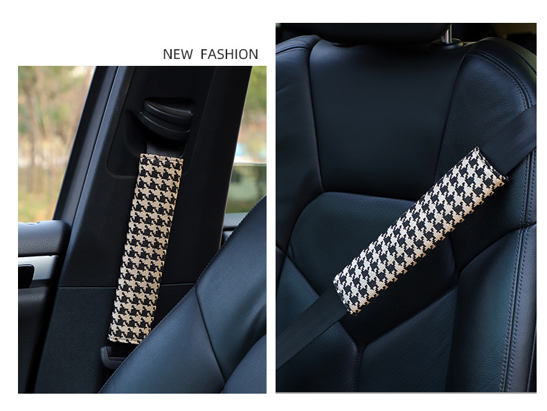 Car Seat Belt Shoulder Cover Jacquard Diamond Car Anti-Friction Shoulder Belt Cover Fashion Car Interior Products