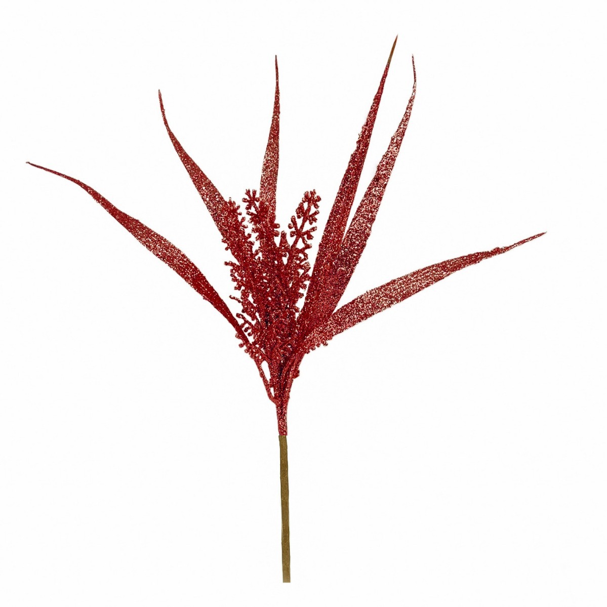 Venta directa de fábrica, decoración navideña transfronteriza con polvo dorado, accesorios de fotografía para árboles de Navidad, decoración con cortes de polvo dorado, helecho artificial