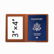 跨境pu加厚美國護照套可定LOGO護照夾多功能可放疫苗卡套的護照包