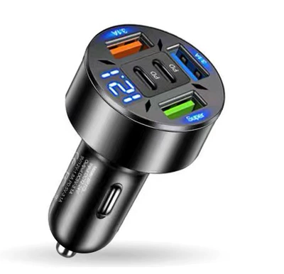 66W with Halo Light, Mobil şarj cihazları - 2pd3usb-pdsuper31-digital-display-car-charger