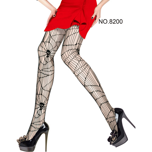 Cross-border exclusive sexy fishnet lace pantyhose skull spider net lace lace pantyhose 
