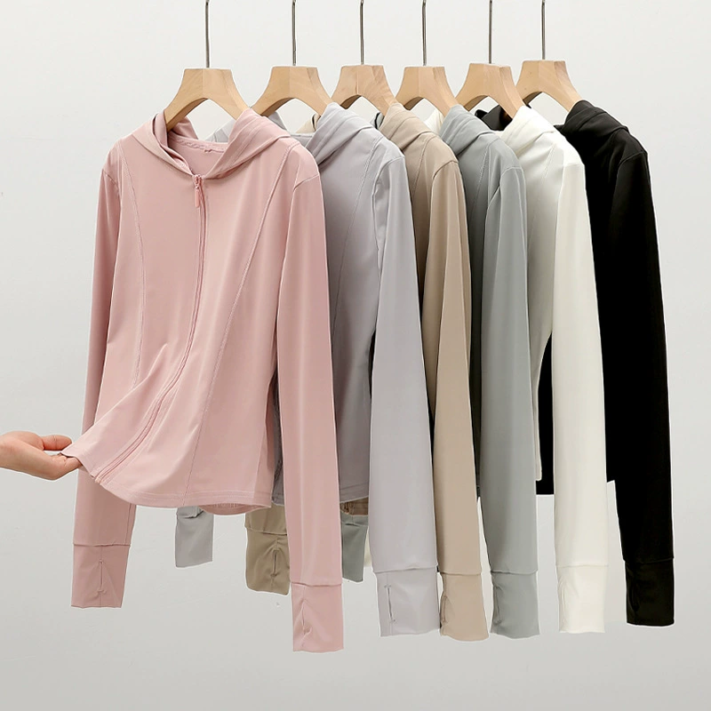 Солнцезащитная одежда с капюшоном для женщин, уличная анти-УФ-летняя ледяная шелковая крутая тонкая дышащая солнцезащитная одежда, куртка