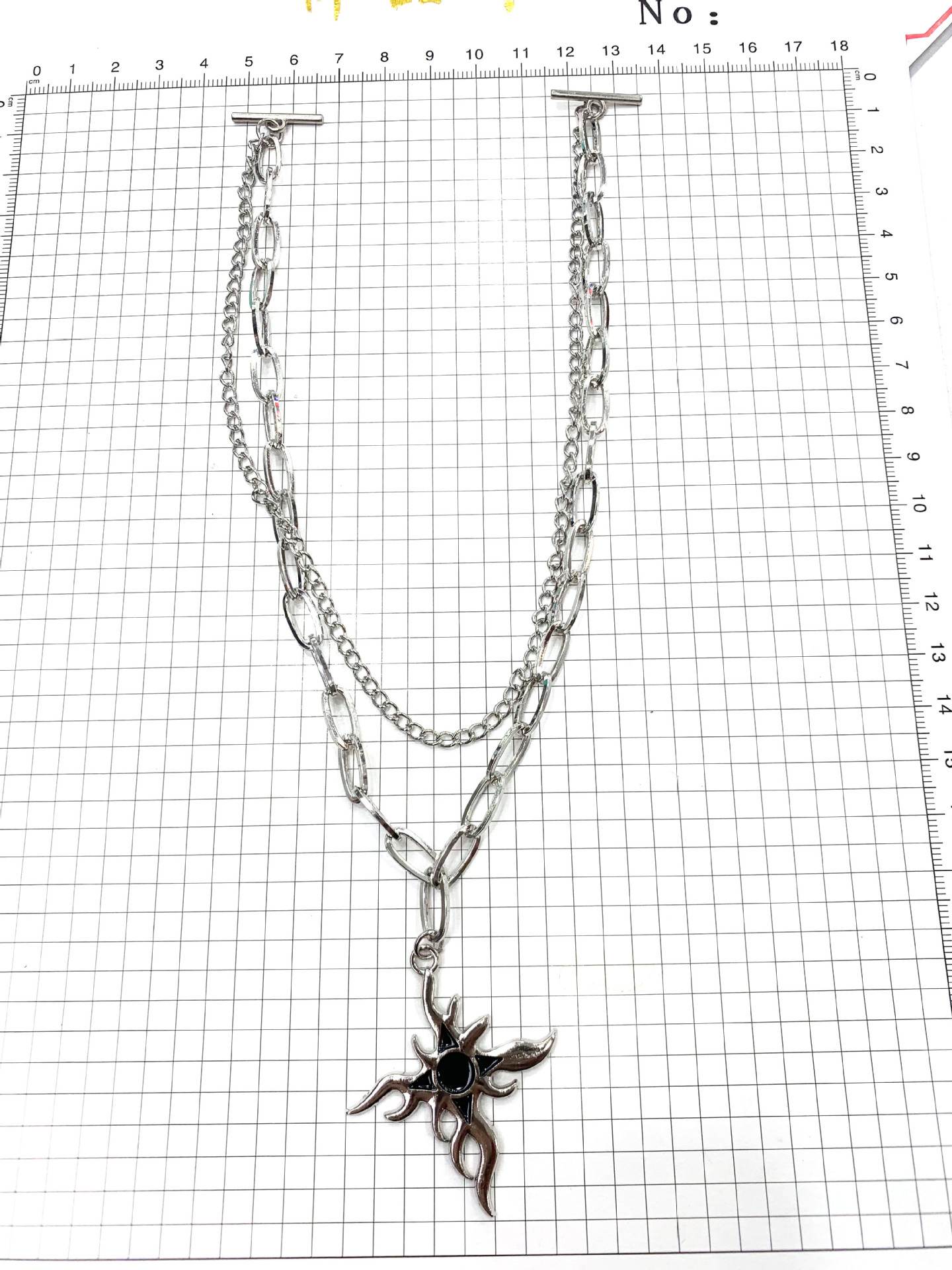 크로스 꽃 펜던트