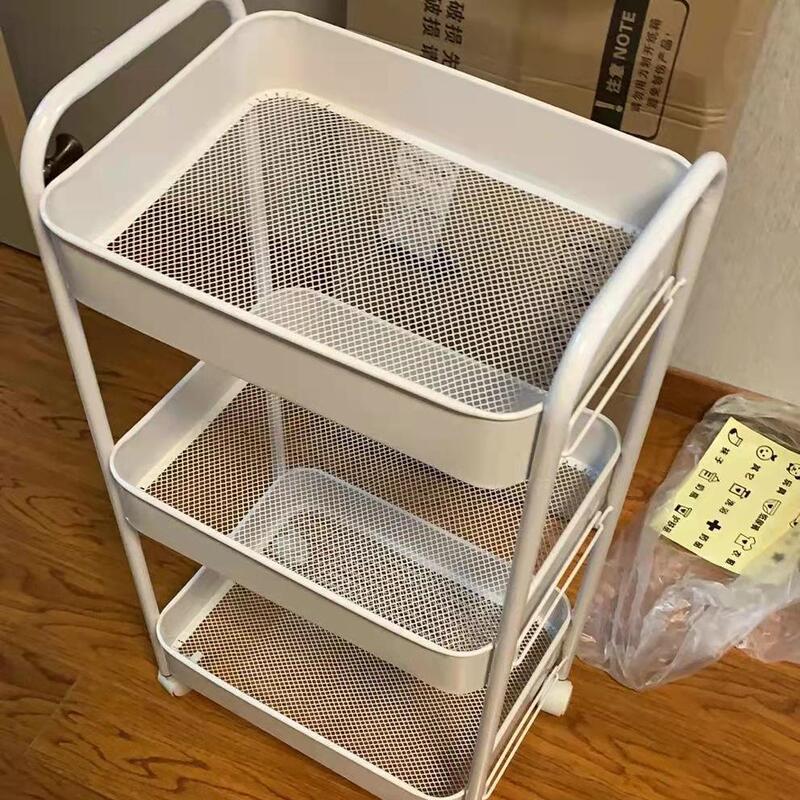Kitchen Storage Rack, Movable Household Trolley, Floor-Standing Multi-Layer Vegetable Basket, Vegetable Basket, Toy Storage Artifact