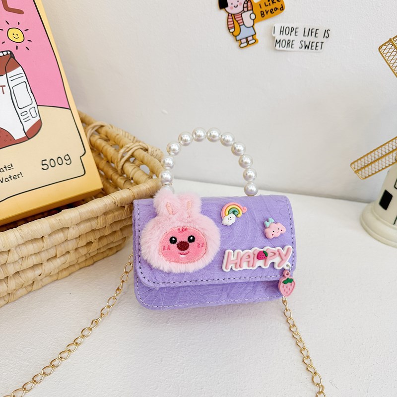 Nuevo bolso infantil súper lindo, niña pequeña, bolsa de perlas, chica encantadora, princesa encantadora, viento de encaje