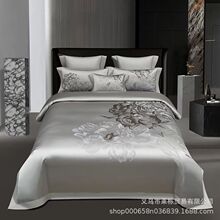 四件套bedsheet set, new design with flower提花外贸款