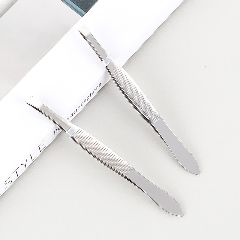 Factory spot beveled eyebrow clip horizontal eyebrow tweezers beauty makeup tools gift clip stainless steel eyebrow clip Factory spot beveled eyebrow clip horizontal eyebrow tweezers beauty makeup tools gift clip stainless steel eyebrow clip