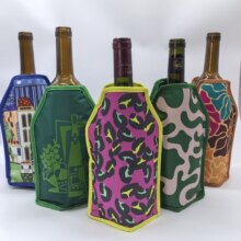 黑色凝胶红酒冰酒套手提尼龙冰酒袋葡萄酒快速降温保冷袋批发