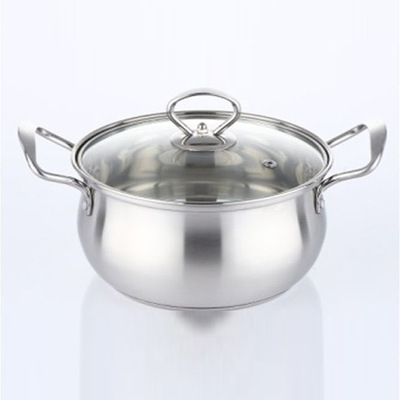 不锈钢复底鼓型汤锅20-26cm|ms