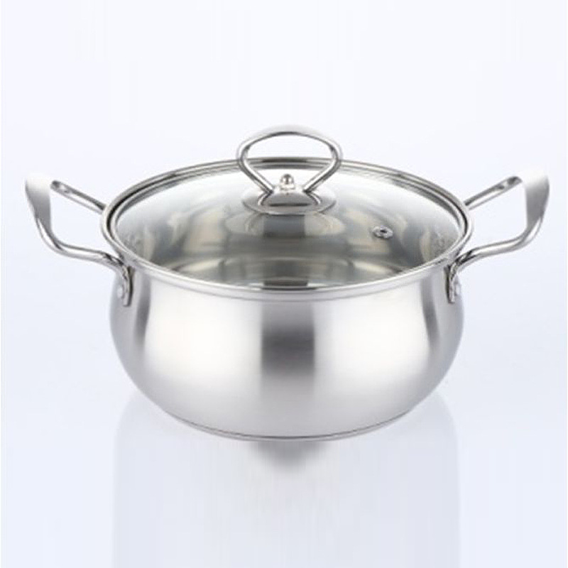 不锈钢复底鼓型汤锅20-26cm|ms