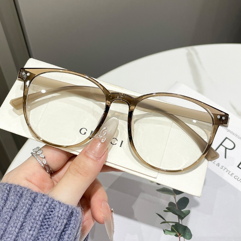 Nuevo red tortuga roja retrógrada gafas de marco grande para mujeres de protección de luz azul con grado ultraligero TR90 gafas de marco gafas espejo plano