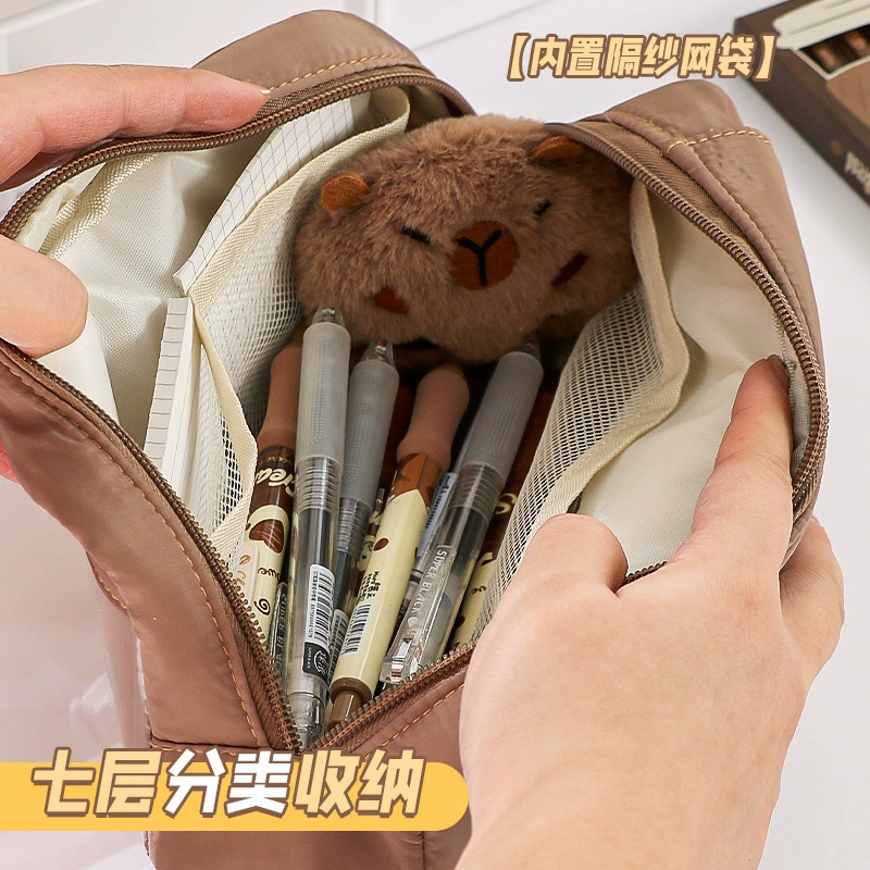 Capacious Universal Pencil Case for Elementary Students, 22×9×12 cm, Lightweight 85 g