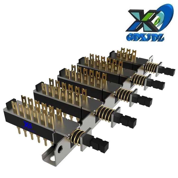 电风扇五位按键开关XB  联动琴键开关5位 溪榜互动五位直键开关